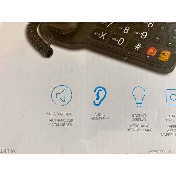 AT & T Corded Answering System With Backlit Display - Picture 4 of 8